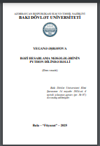  Bəzi hesablama məsələlərinin Python dilində həlli: Dərs vəsaiti